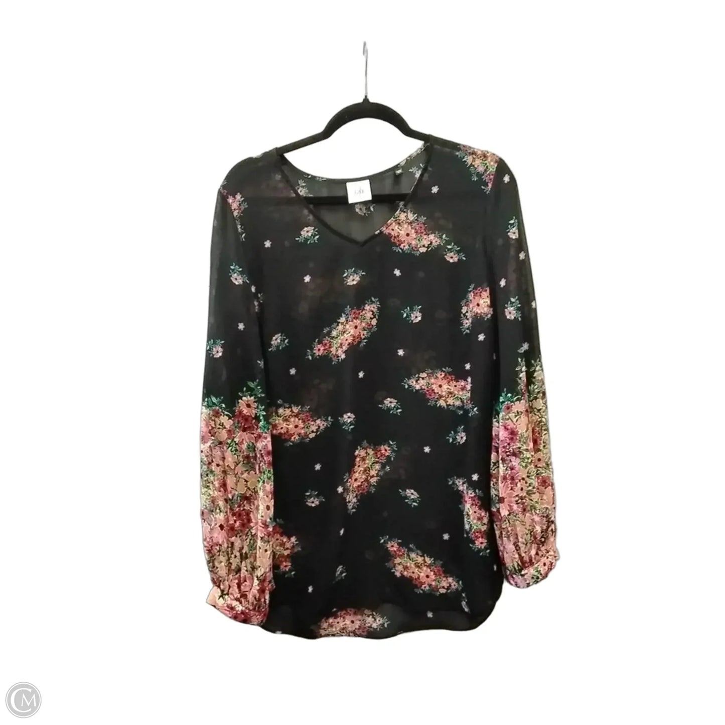Top Long Sleeve By Cabi In Black, Size: M
