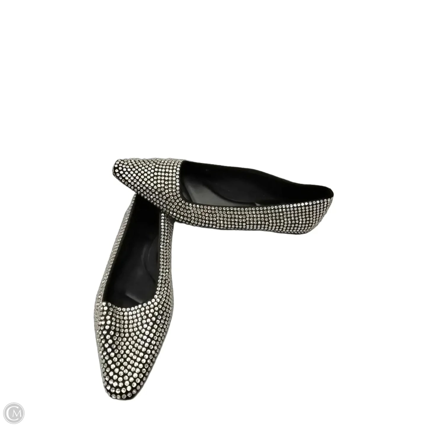 Shoes Flats By Zara In Silver, Size: 9.5