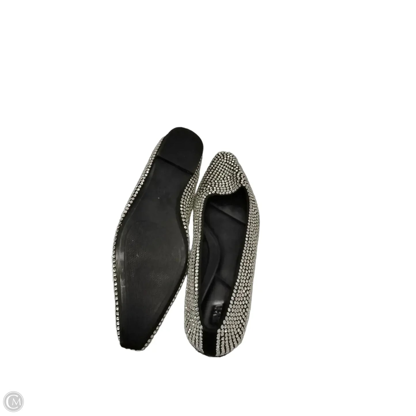 Shoes Flats By Zara In Silver, Size: 9.5