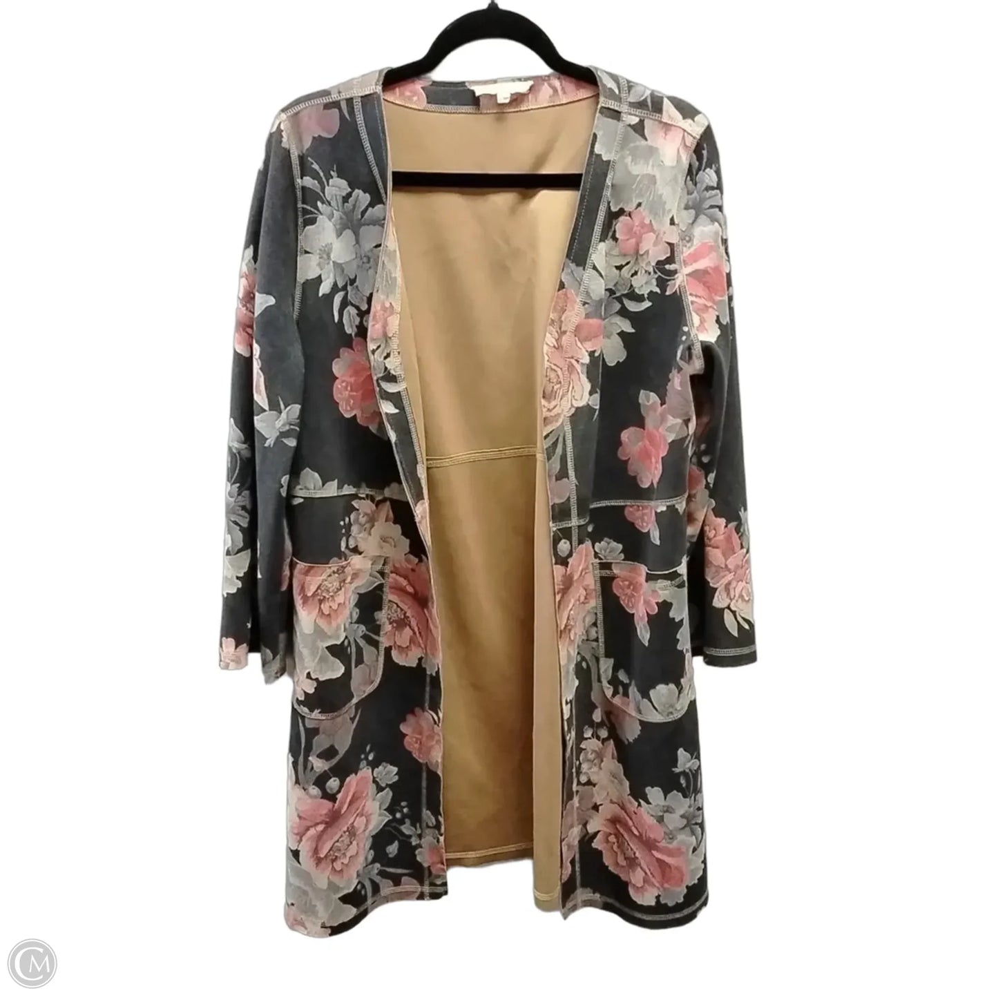 Cardigan By Solitaire In Floral Print, Size: L