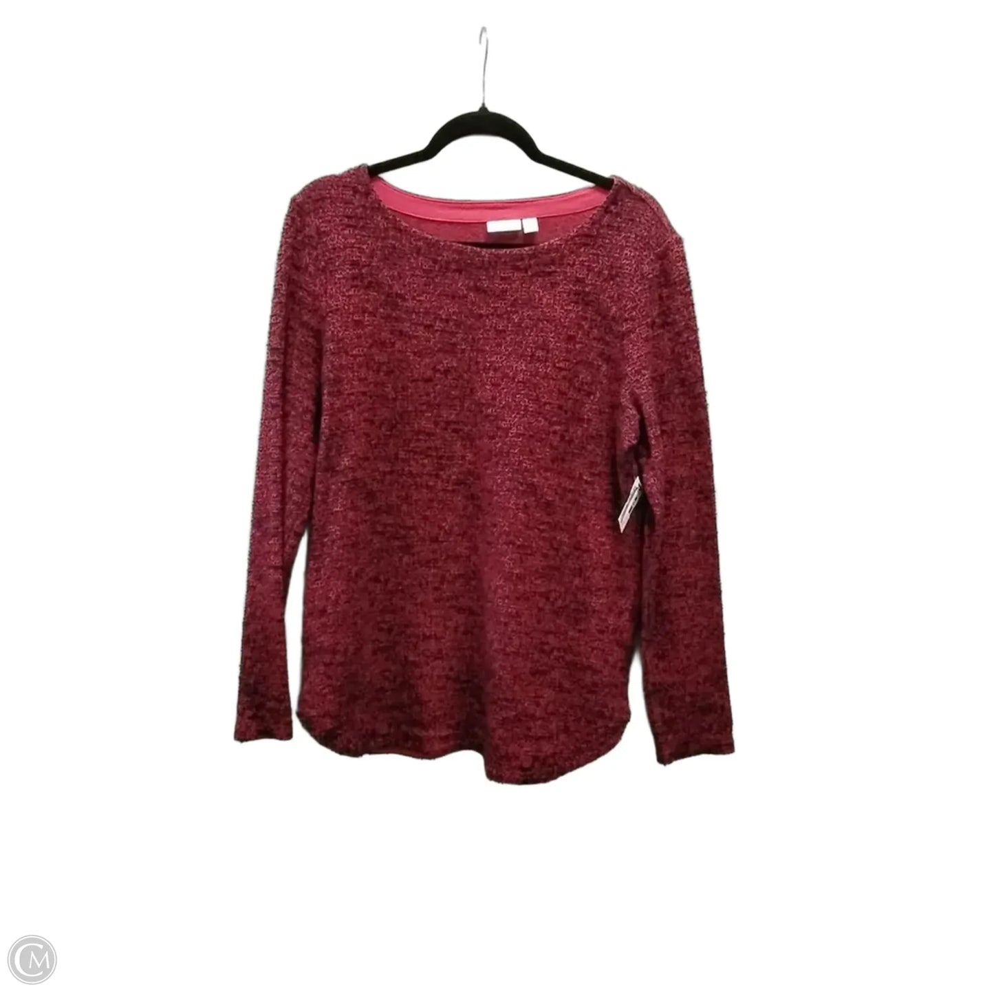 Top Long Sleeve By Croft And Barrow In Red, Size: L