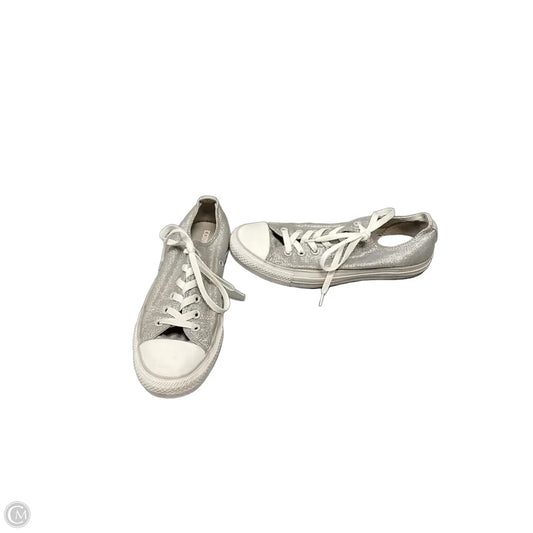 Shoes Flats By Converse In Silver, Size: 9