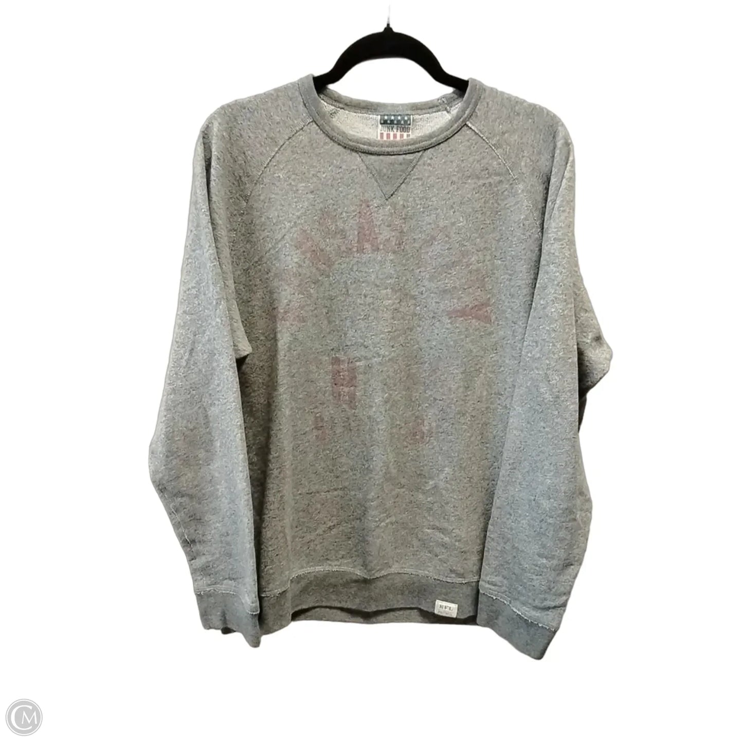 Sweatshirt Crewneck By Junk Food In Grey, Size: M