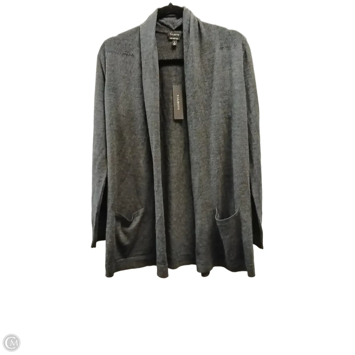 Sweater Cardigan By Talbots In Grey, Size: S