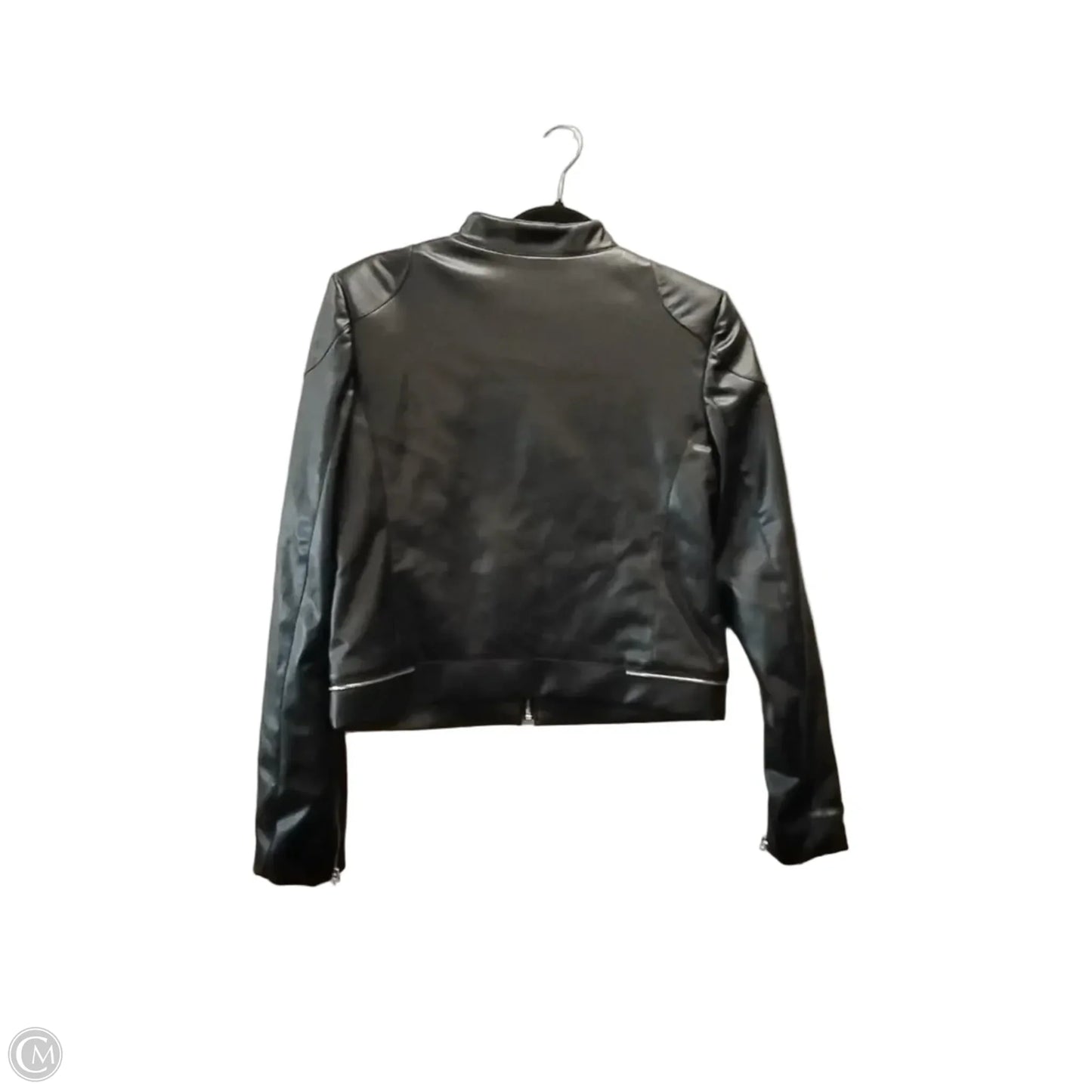 Jacket Leather By Calvin Klein In Black, Size: 6