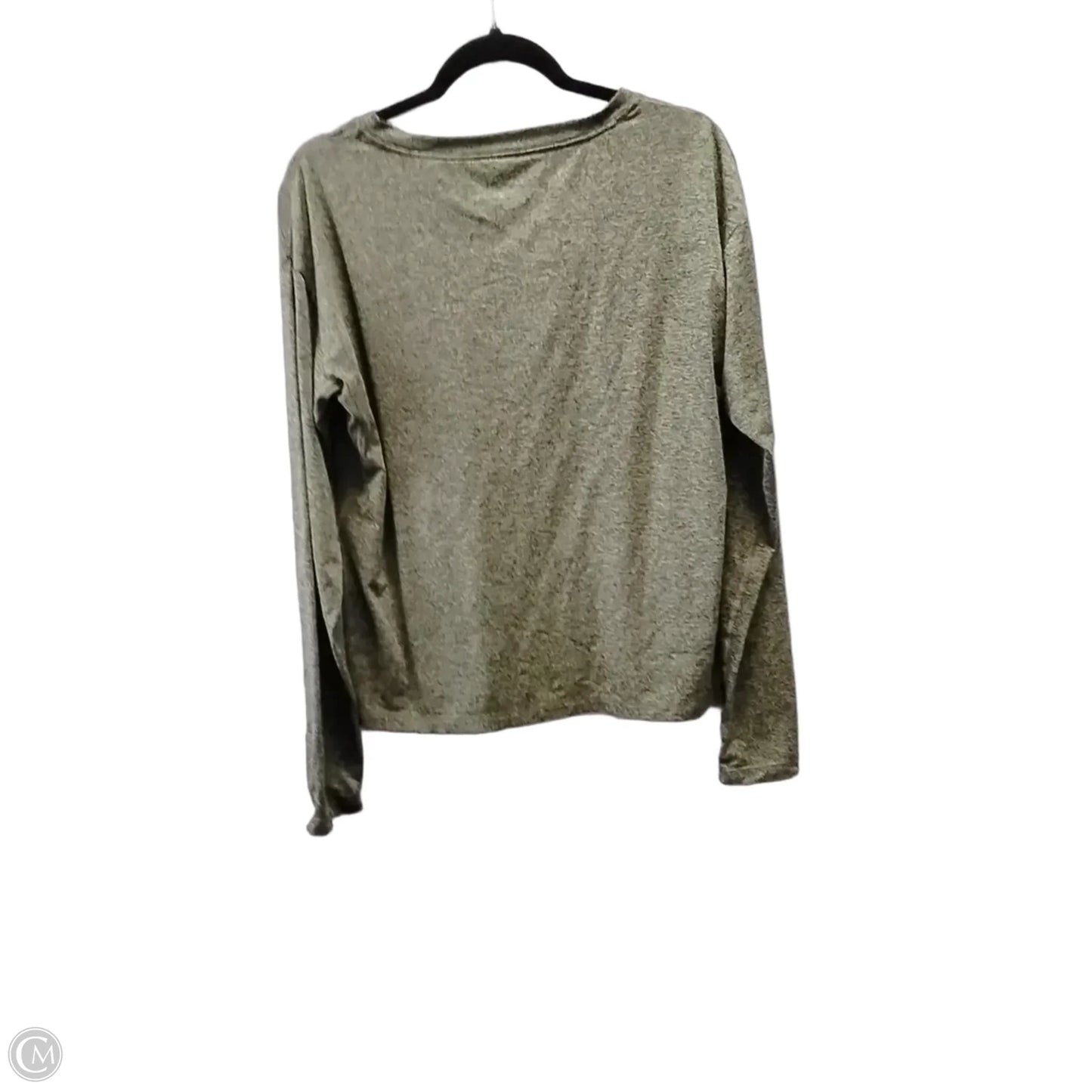 Athletic Top Long Sleeve Collar By Athleta In Green, Size: M