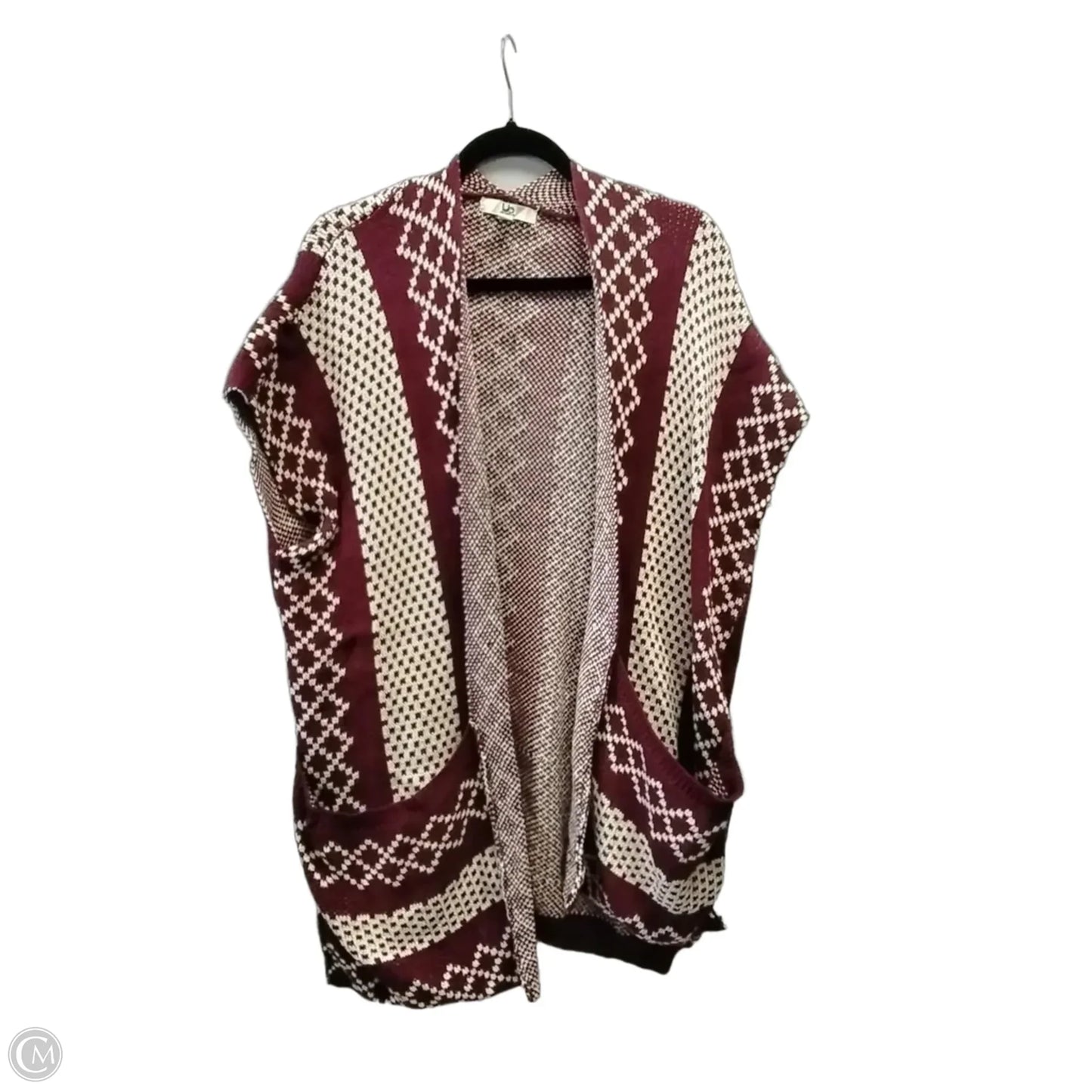 Cardigan By Ya In Red & White, Size: Onesize
