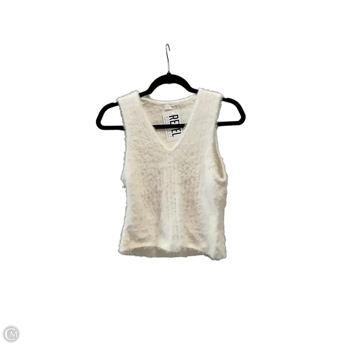 Sweater Short Sleeve By Miss Love In Cream, Size: L