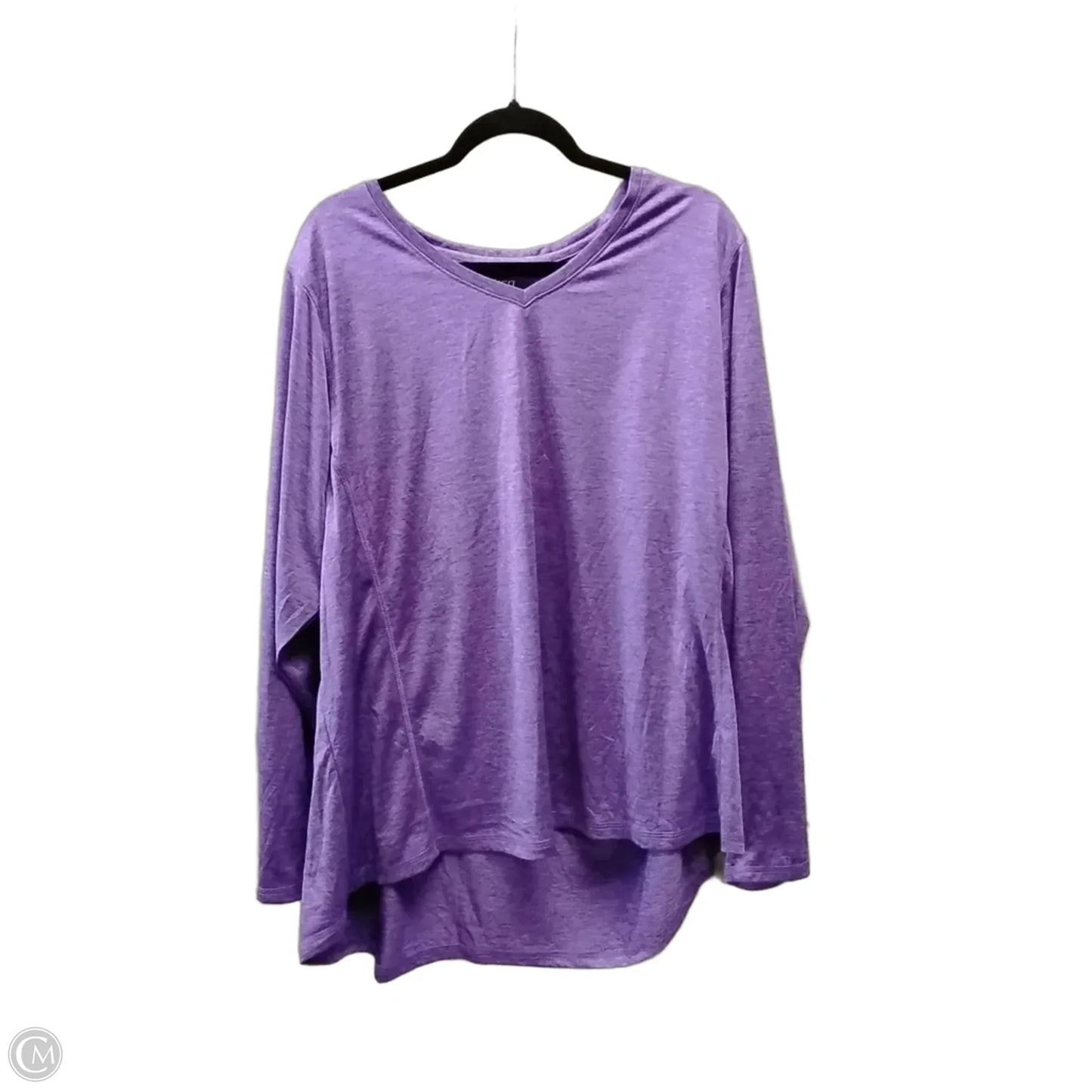 Athletic Top Long Sleeve Collar By Bcg In Purple, Size: 3x
