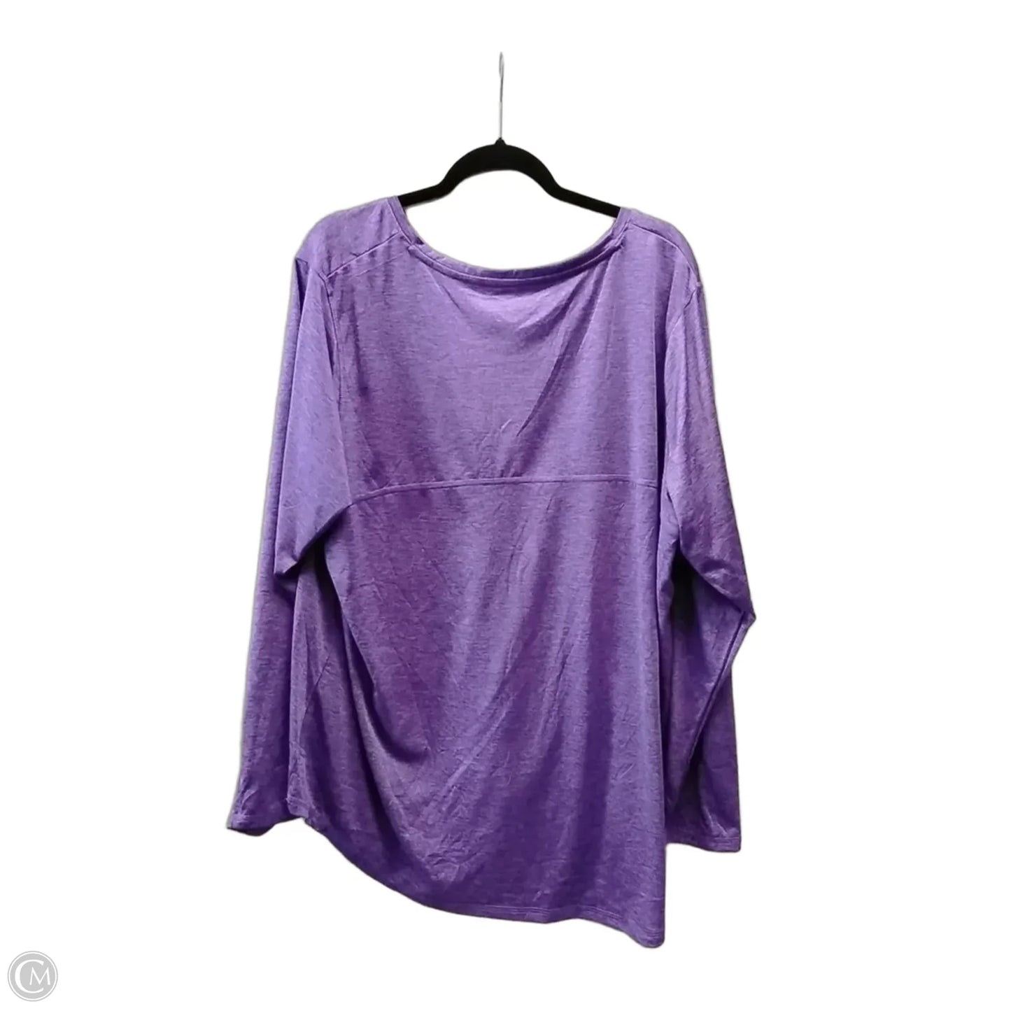 Athletic Top Long Sleeve Collar By Bcg In Purple, Size: 3x