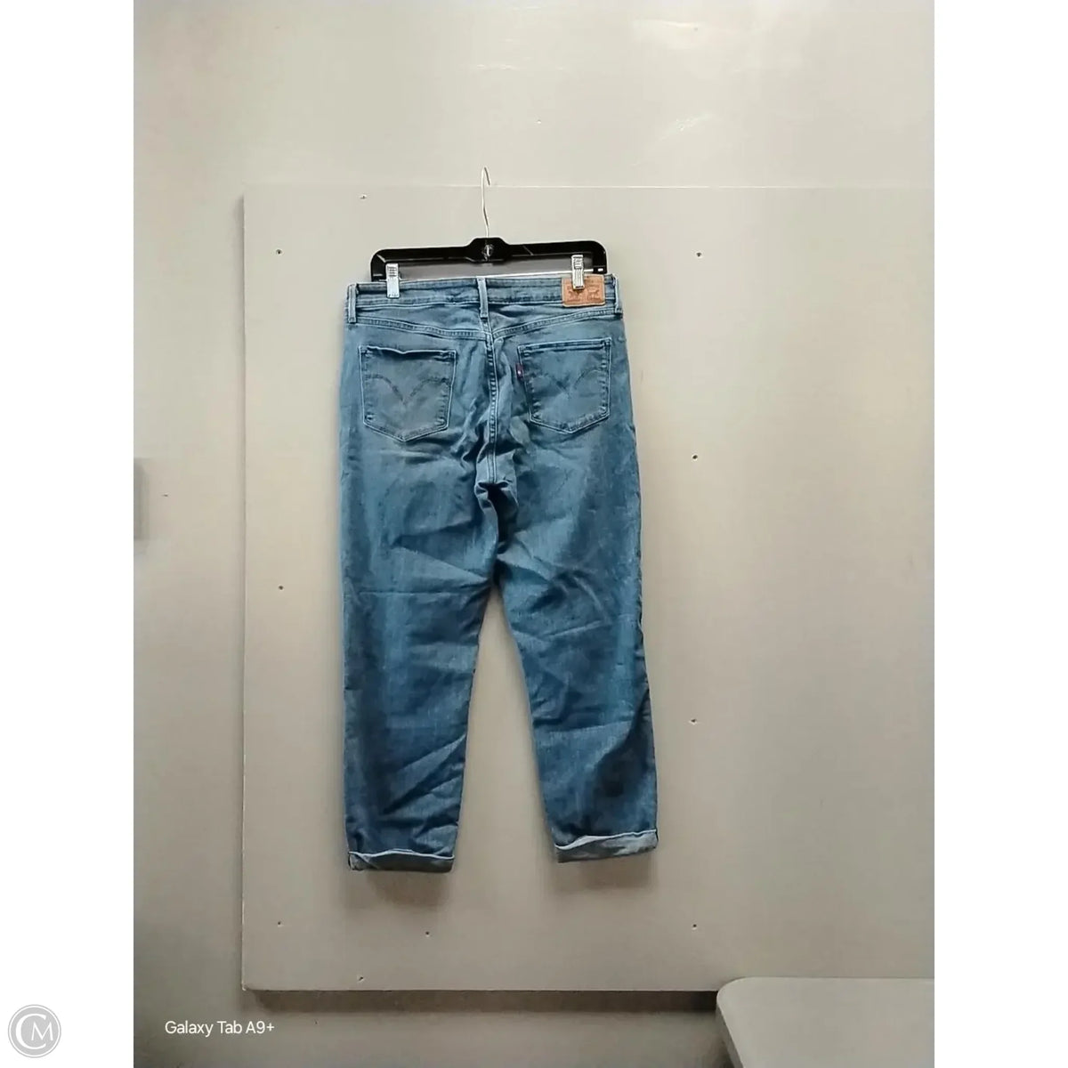 Jeans Straight By Levis In Blue Denim, Size: 12