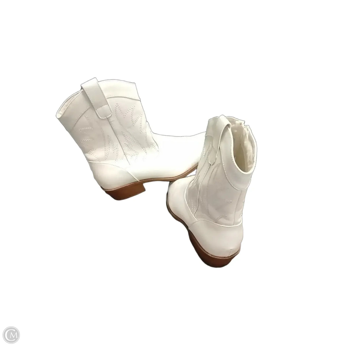Boots Western By Cme In White, Size: 8