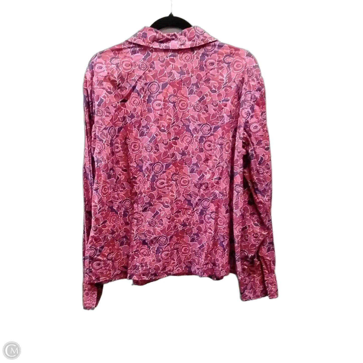 Top Long Sleeve By Style And Company In Floral Print, Size: 14