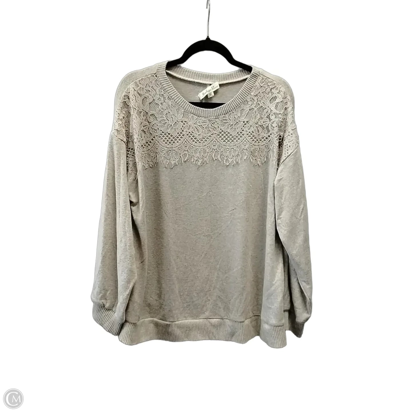 Sweater By Indigo Rose In Tan, Size: 2x