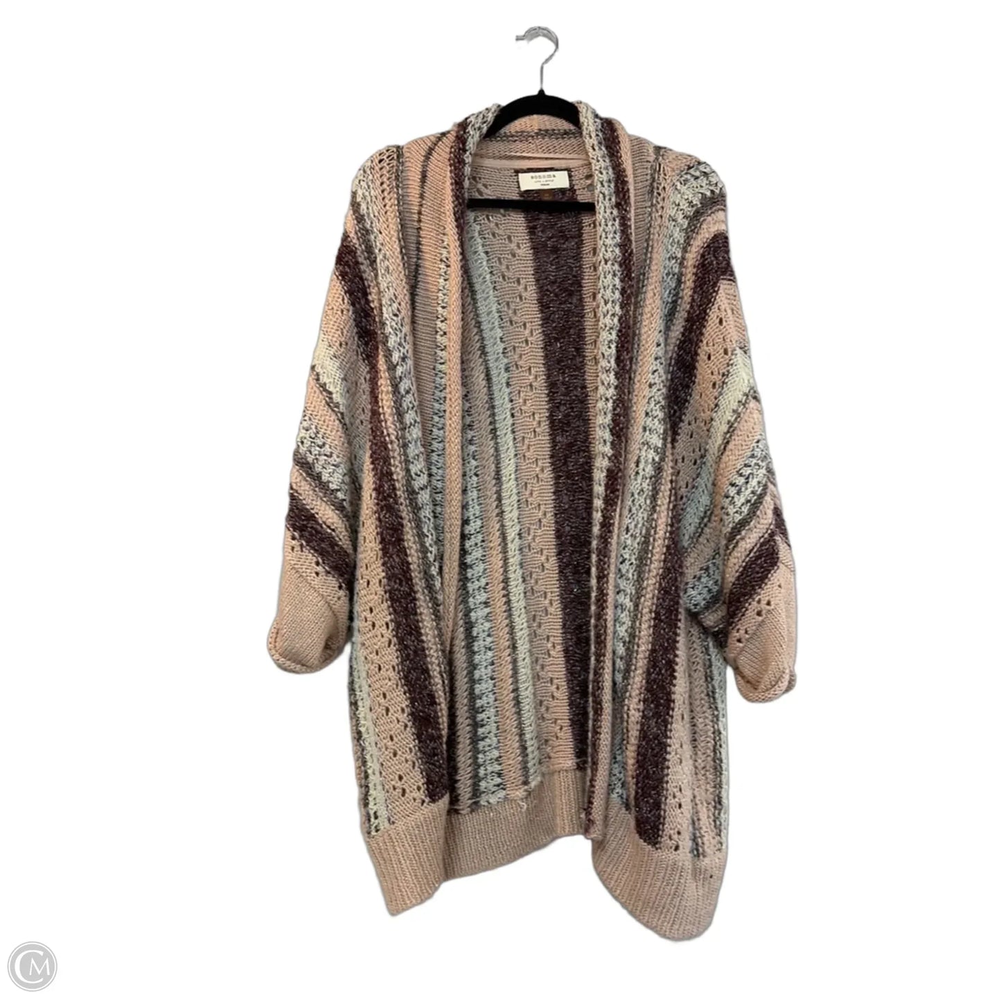 Sweater Cardigan By Sonoma In Striped Pattern, Size: 2x