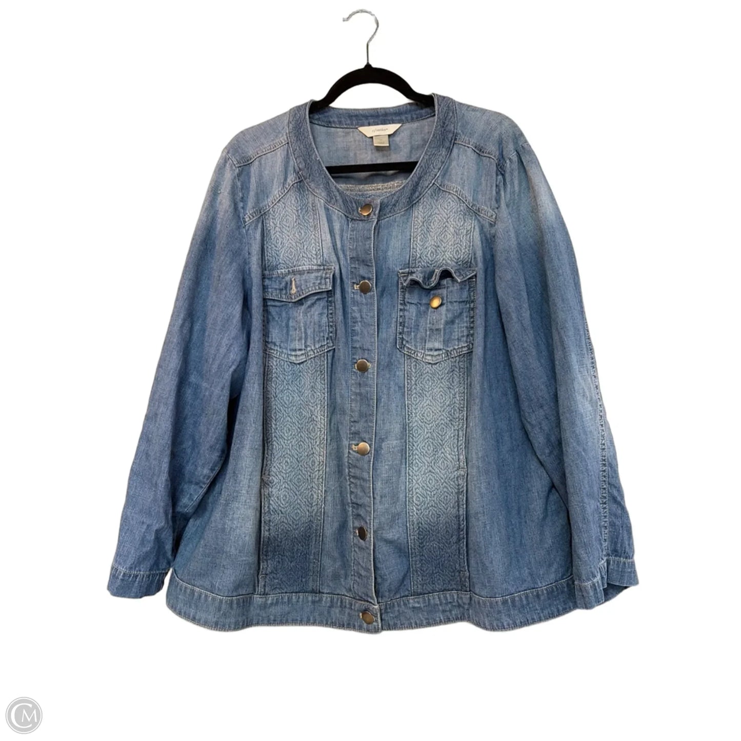 Jacket Denim By Cj Banks In Blue, Size: 3x