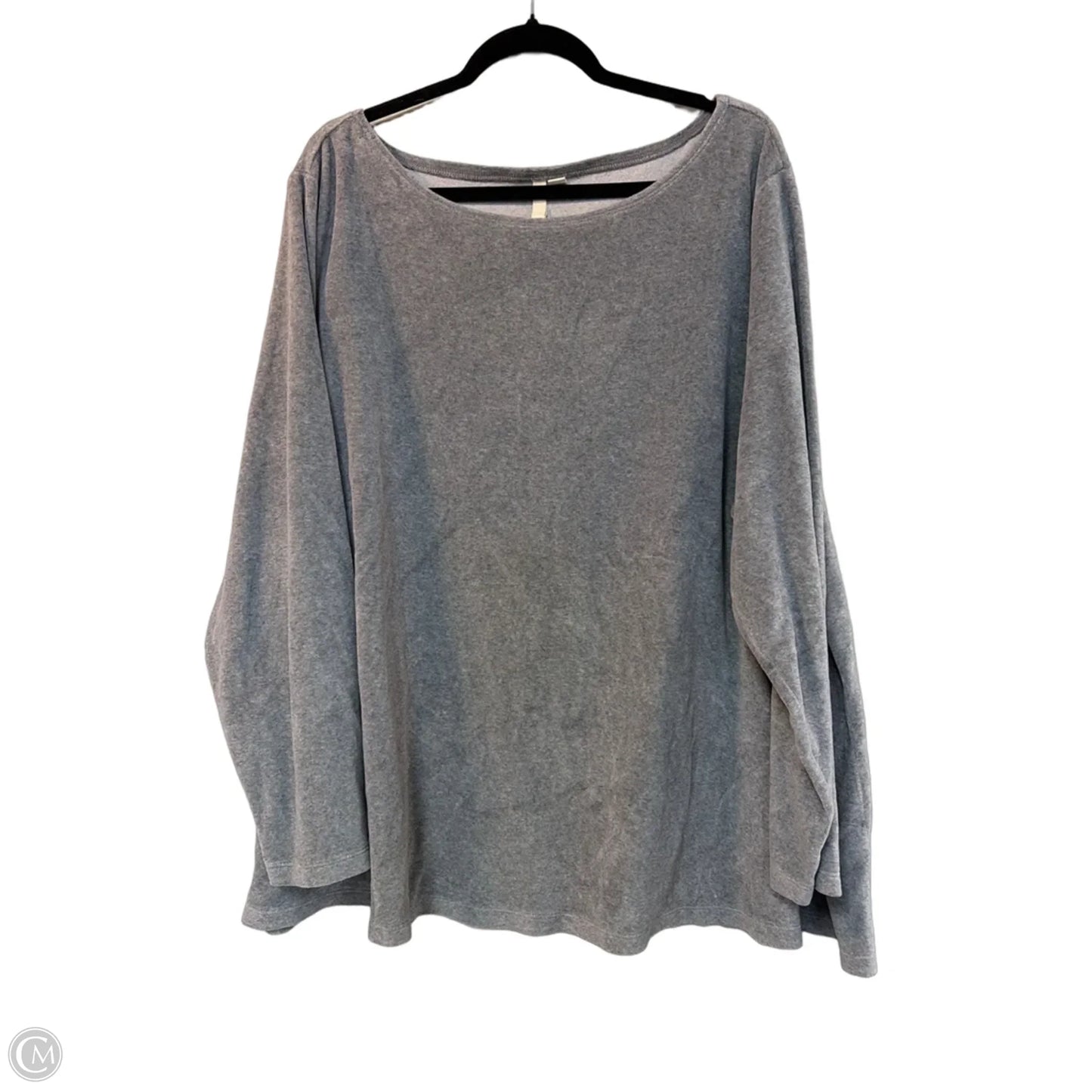 Top Long Sleeve By Pure Jill In Grey, Size: 4x