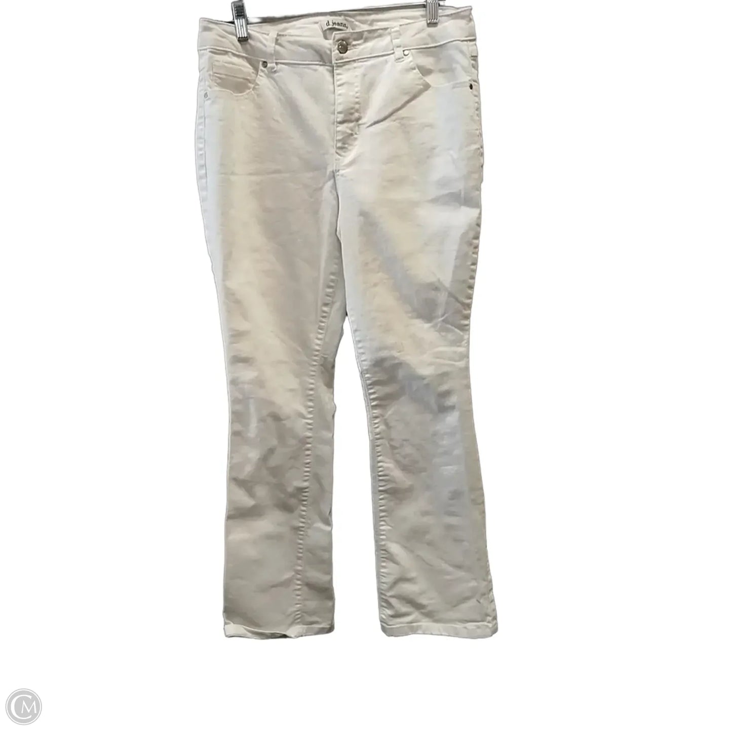Jeans Skinny By D Jeans In White Denim, Size: 12