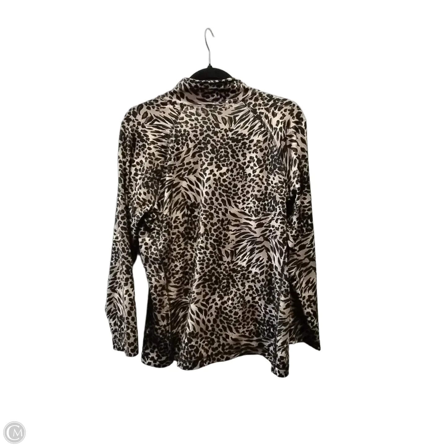 Athletic Jacket By Style And Company Sport In Animal Print, Size: L