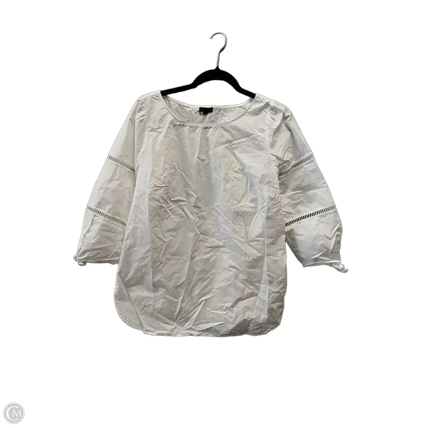 Top Long Sleeve By Talbots In White, Size: M