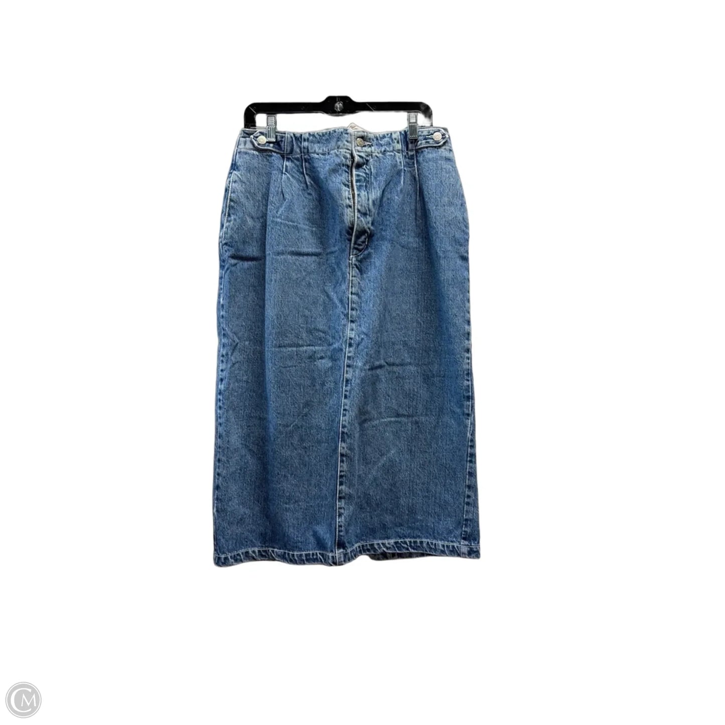 Skirt Maxi By Jones Wear In Blue Denim, Size: 14