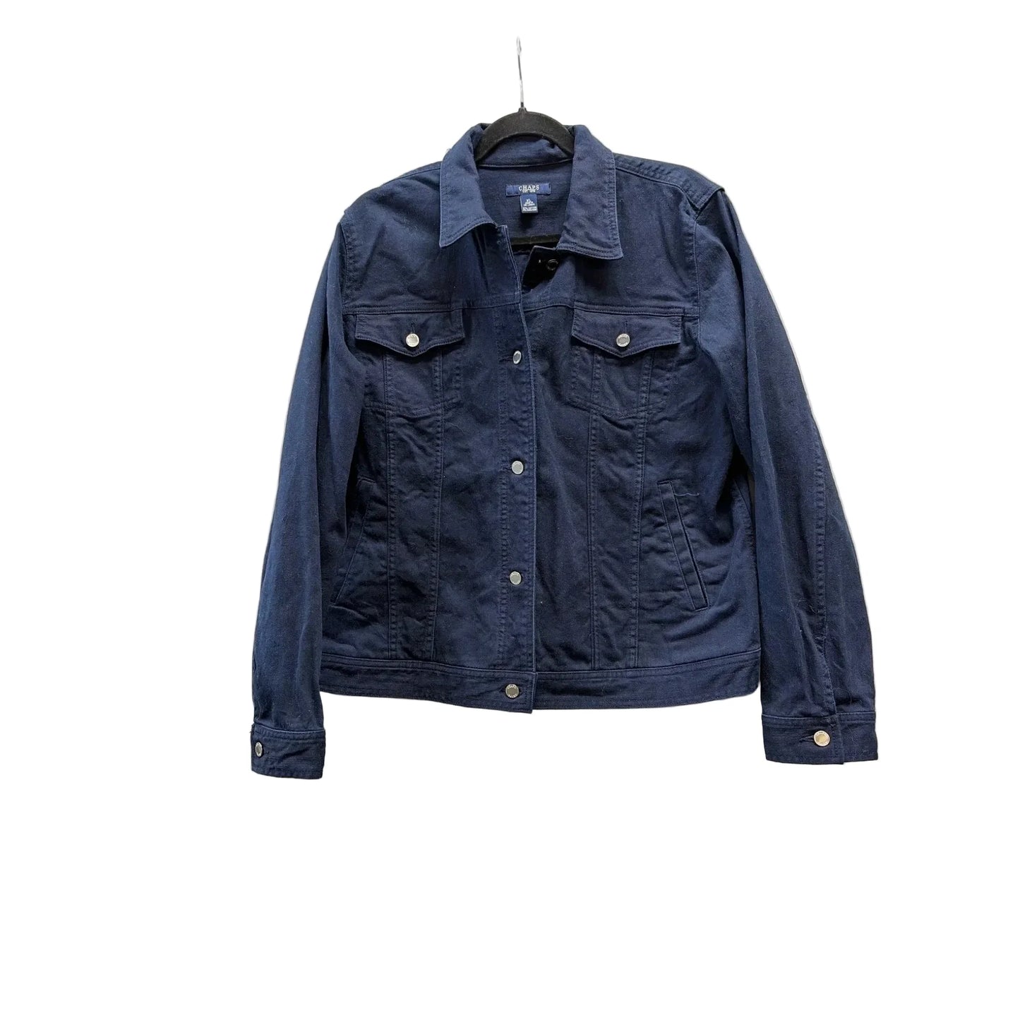 Jacket Denim By Chaps In Navy, Size: Xl