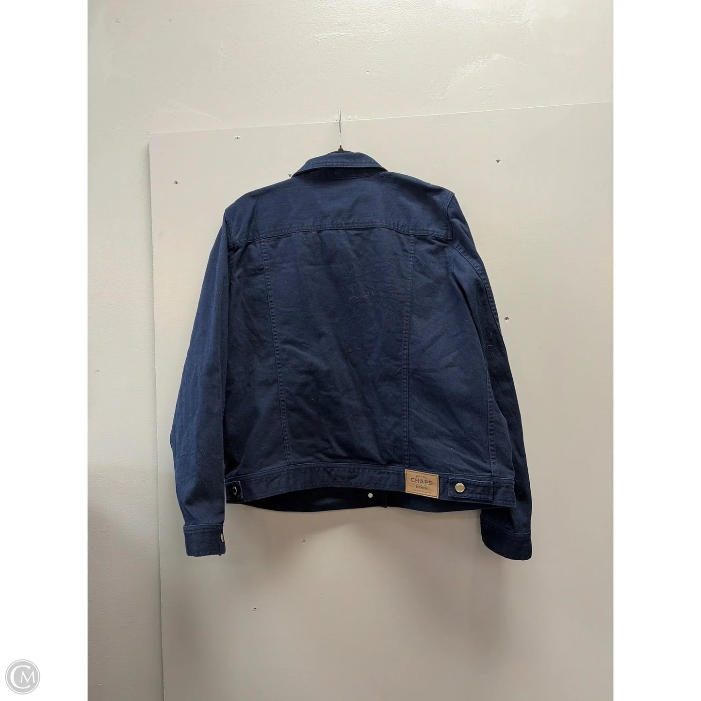 Jacket Denim By Chaps In Navy, Size: Xl