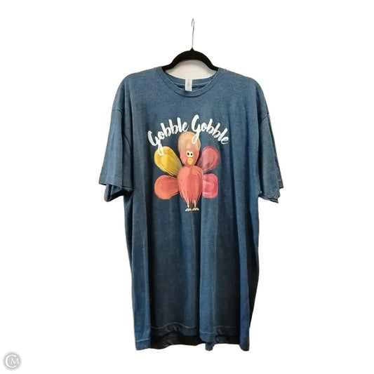 Top Short Sleeve By Tultex In Blue, Size: Xxl