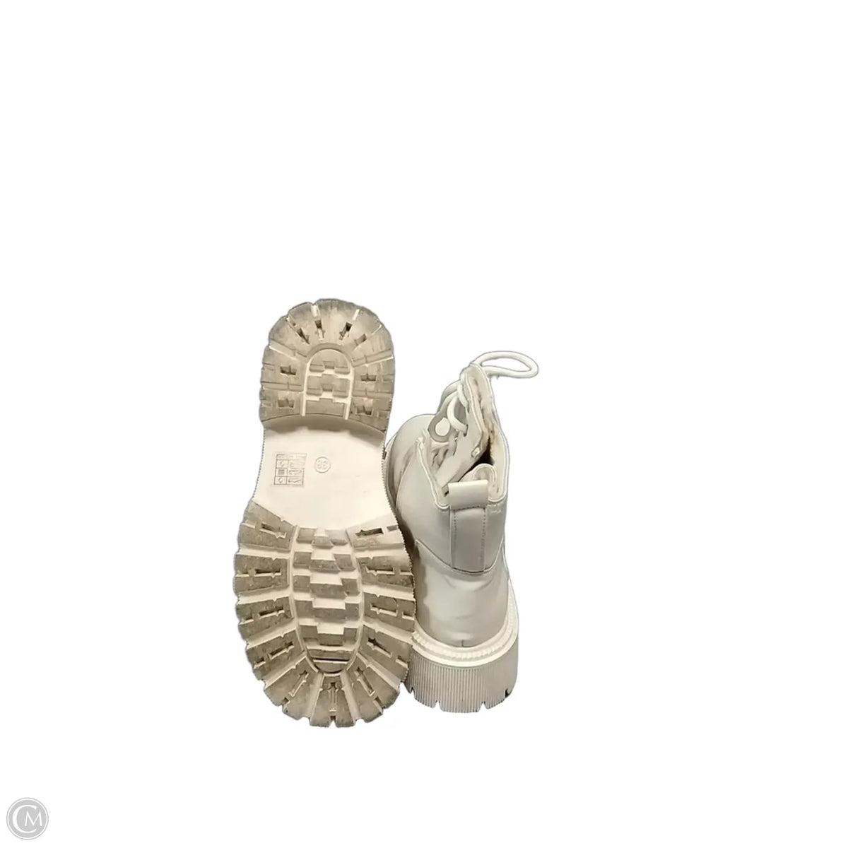 Boots Combat By Clothes Mentor In White, Size: 7.5