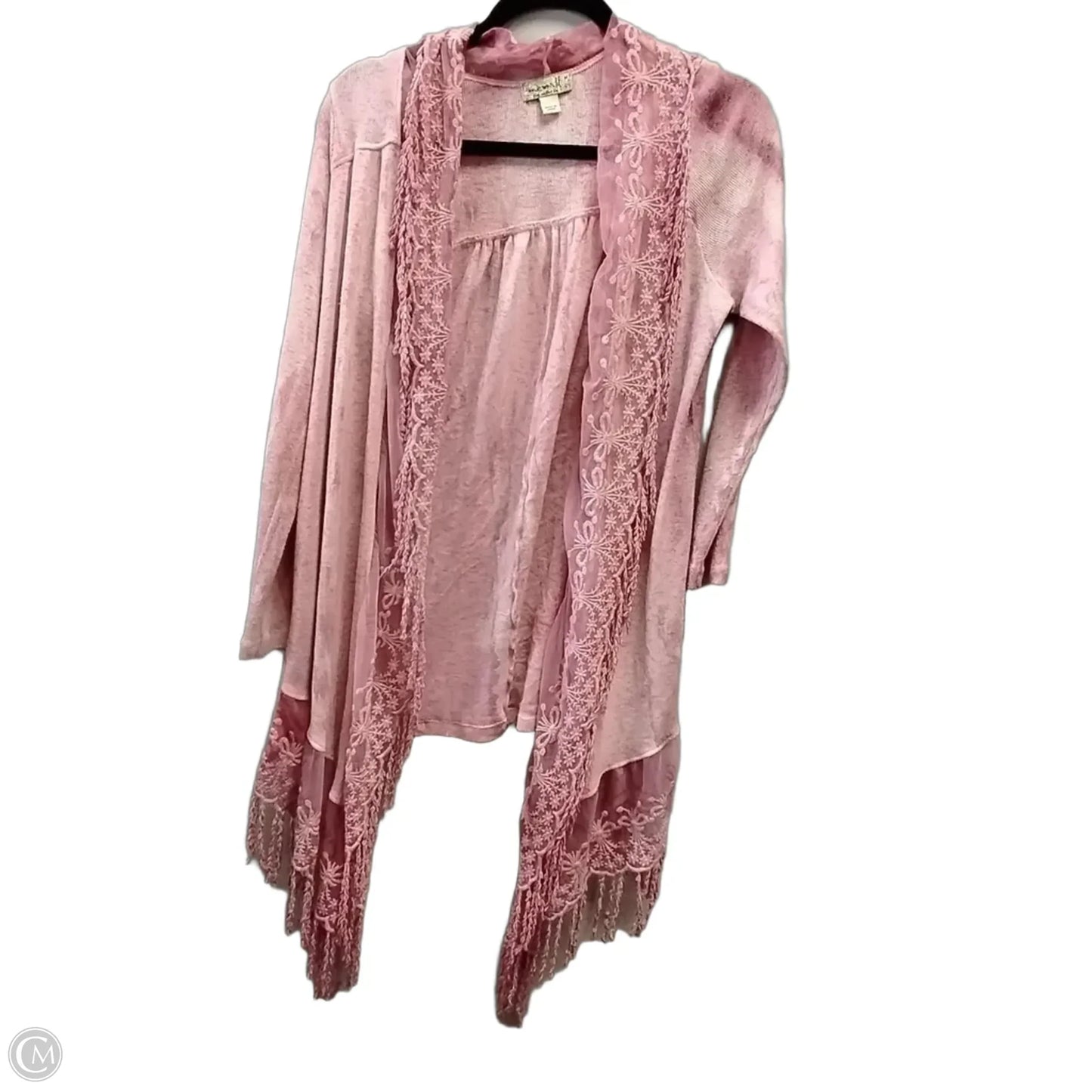 Cardigan By One World In Pink, Size: M
