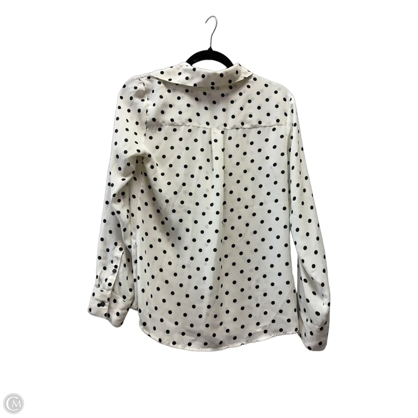 Top Long Sleeve By Express In Polkadot Pattern, Size: S