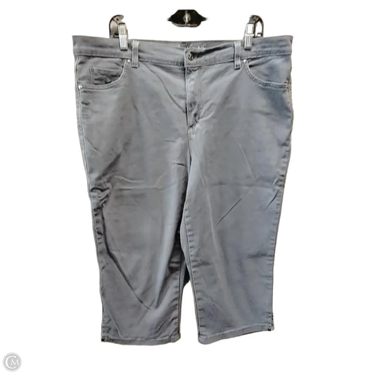 Jeans Cropped By Gloria Vanderbilt In Grey, Size: 16
