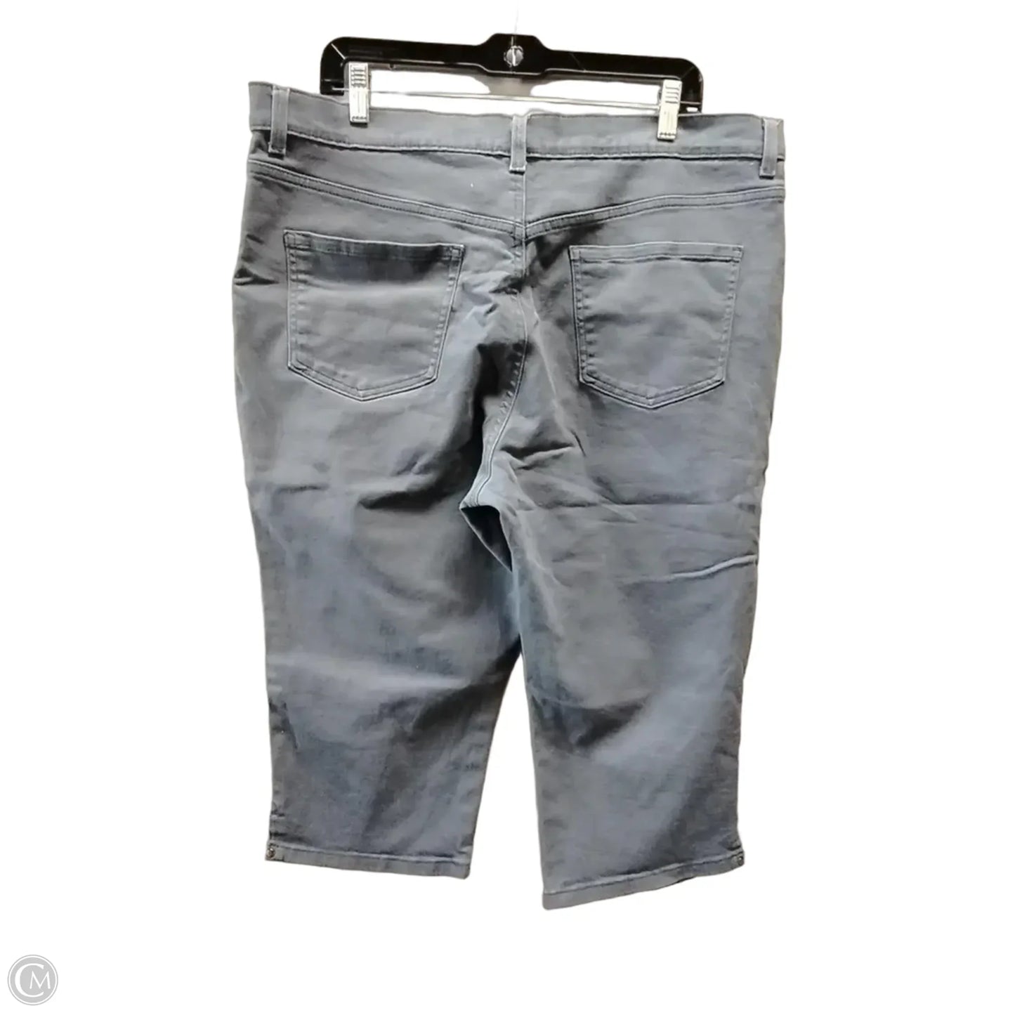 Jeans Cropped By Gloria Vanderbilt In Grey, Size: 16