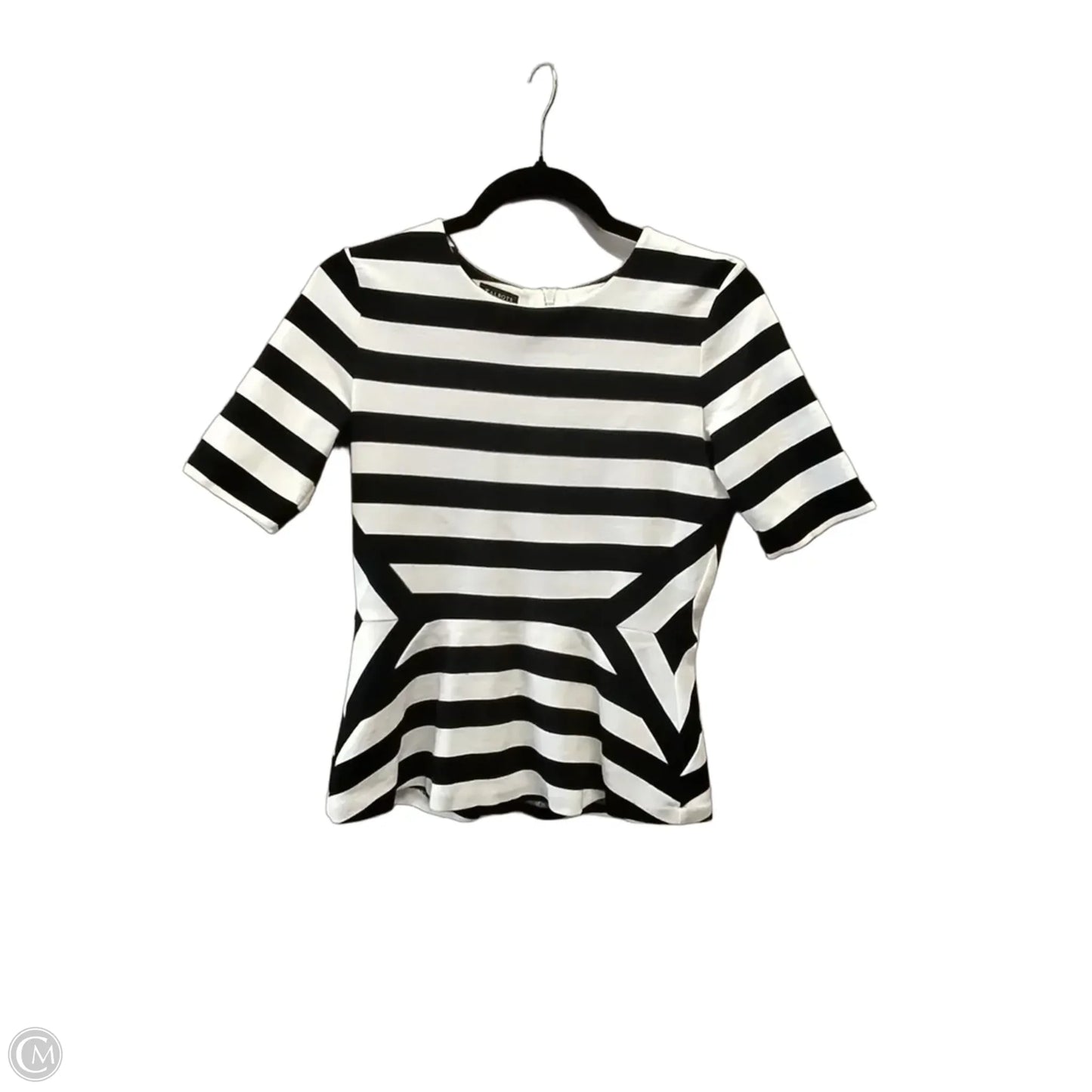 Top Short Sleeve By Talbots In Striped Pattern, Size: Xs