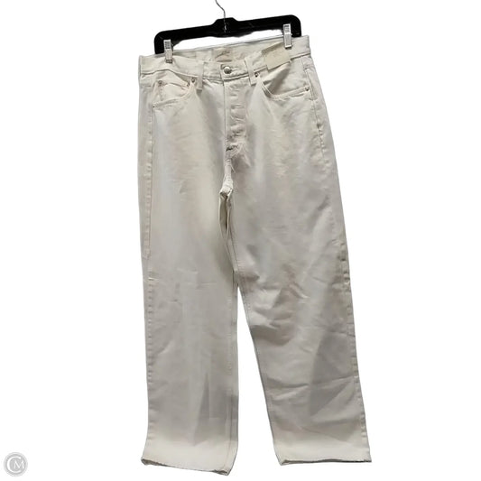 Jeans Straight By Universal Thread In White Denim, Size: 8