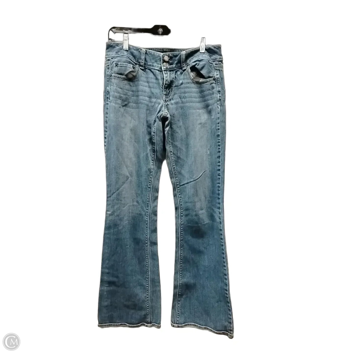 Jeans Boot Cut By American Eagle In Blue Denim, Size: 8