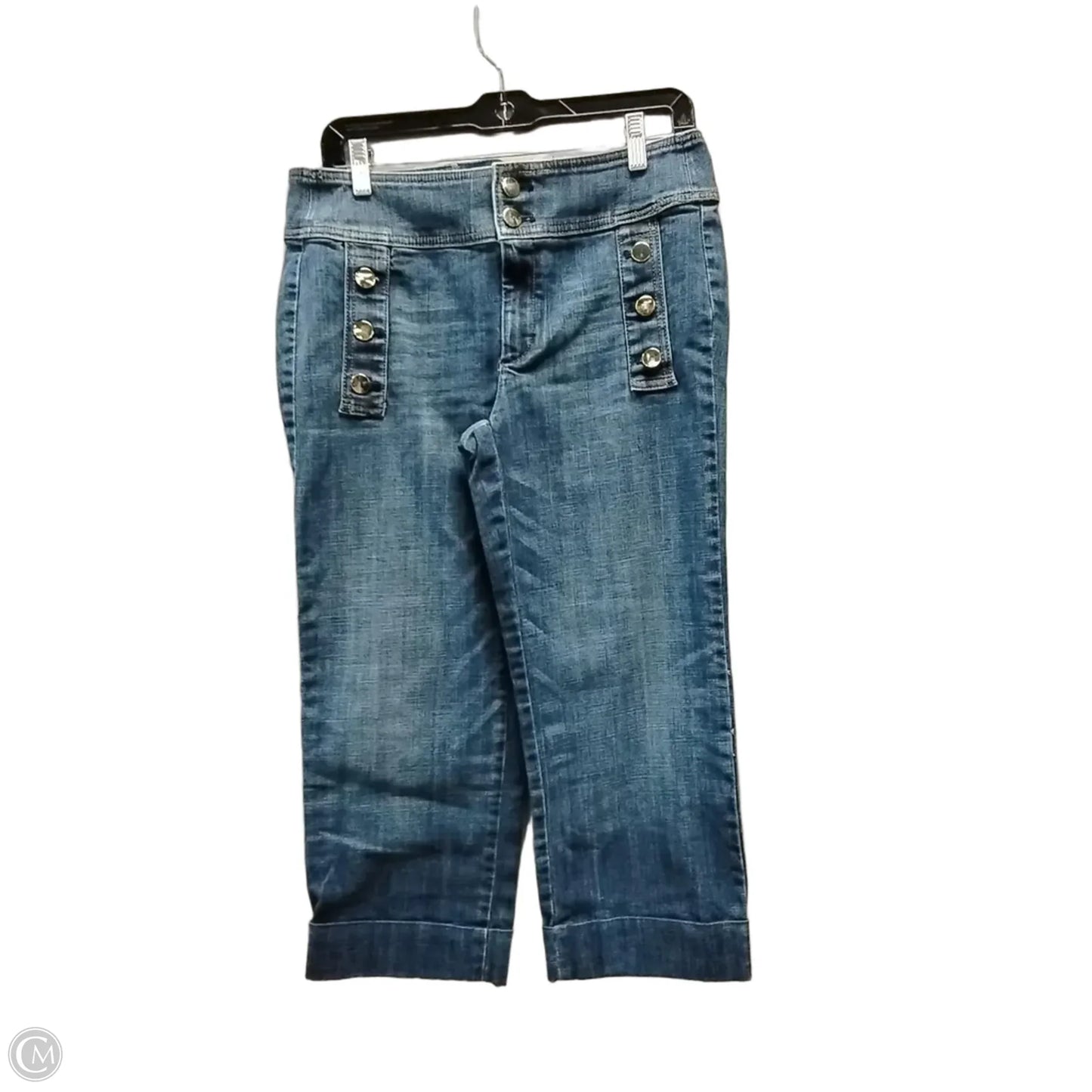 Capris By Chicos In Blue Denim, Size: 00