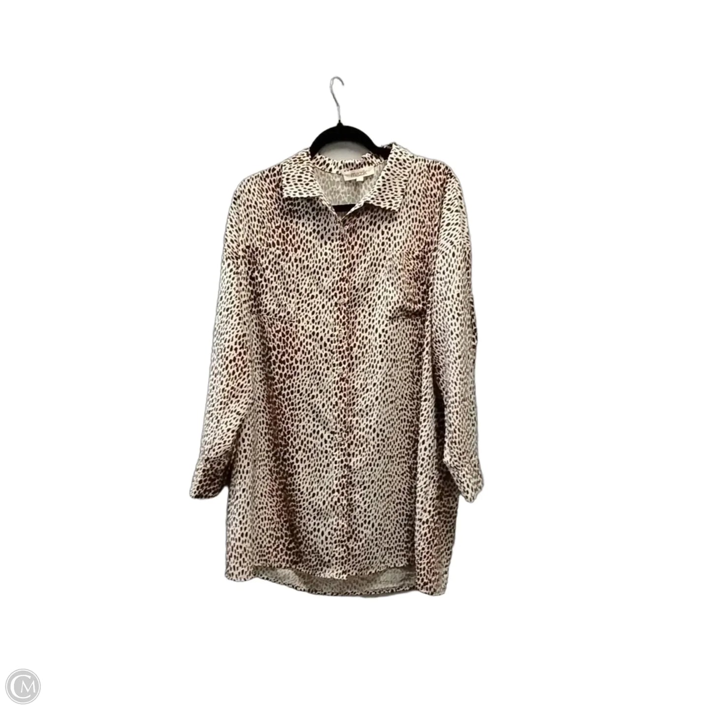 Top Long Sleeve By Mazik In Animal Print, Size: M