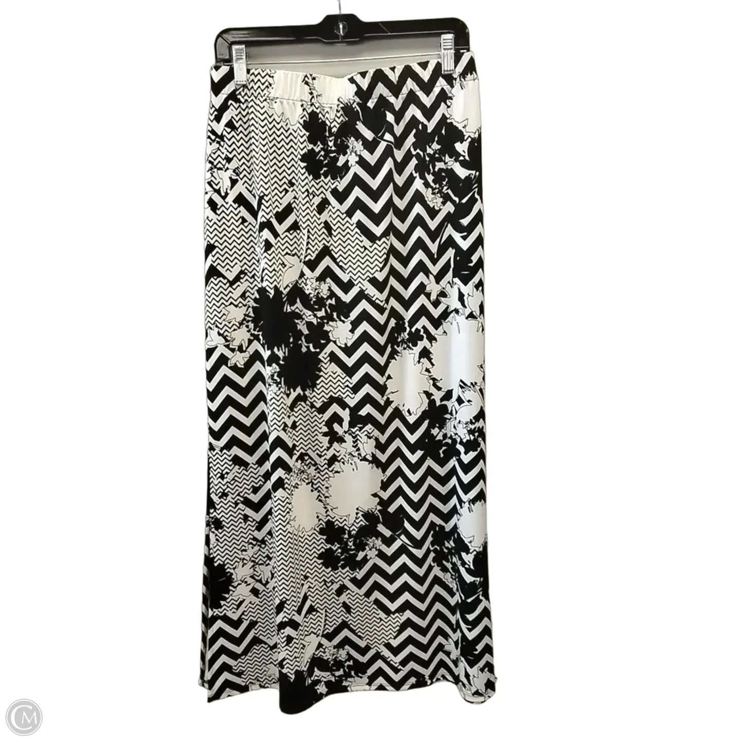 Skirt Maxi By Chicos In Black & White, Size: 1.5