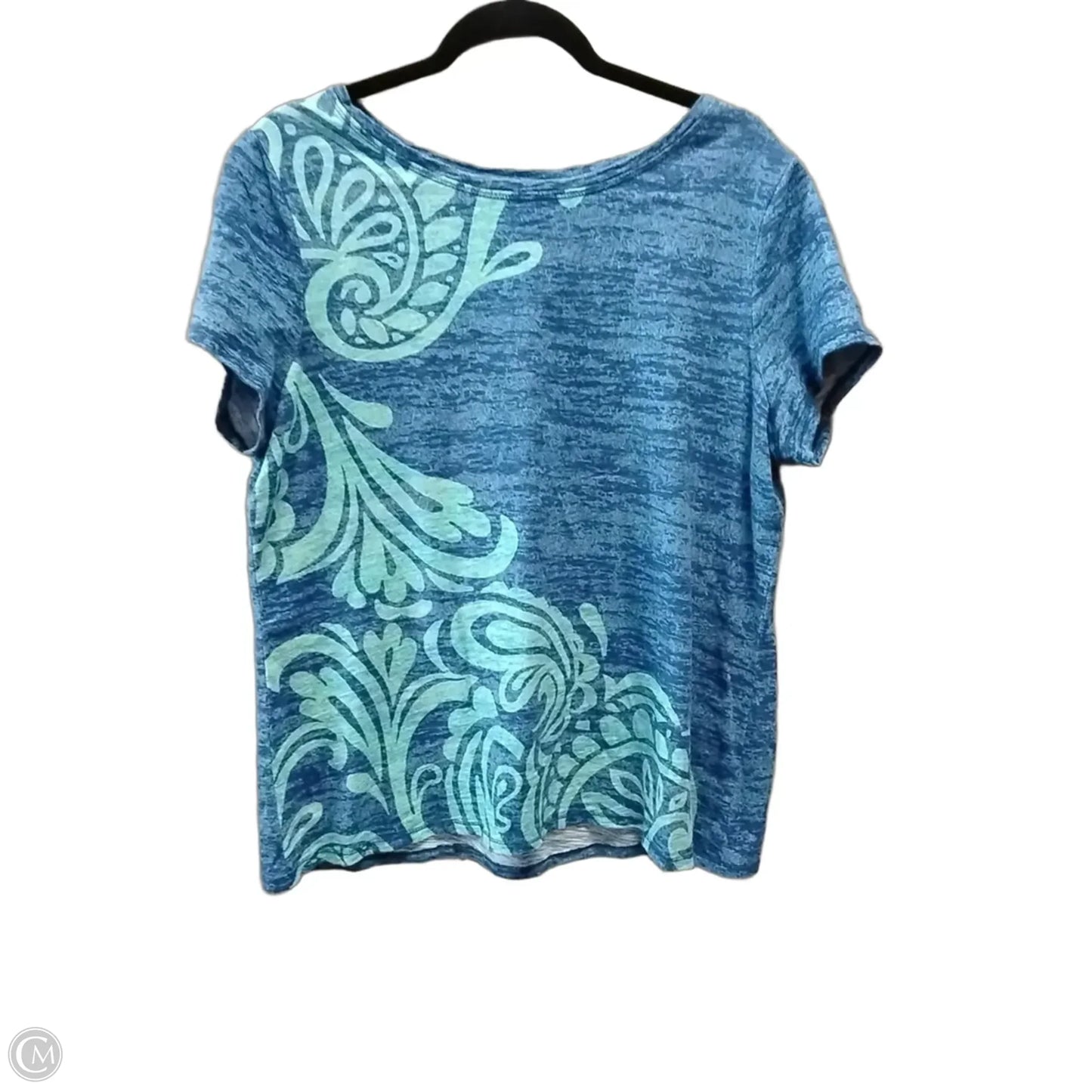 Top Short Sleeve By Chicos In Blue, Size: 2