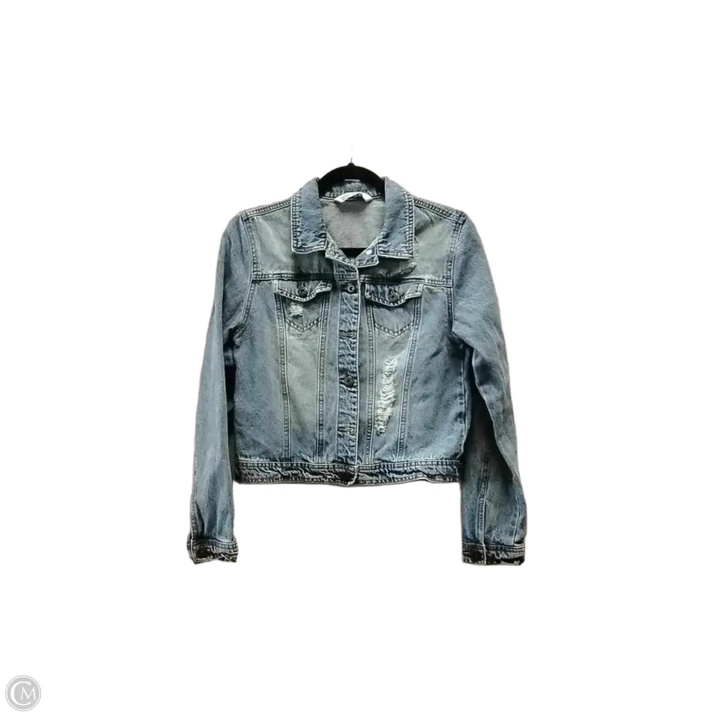 Jacket Denim By Highway In Blue Denim, Size: S