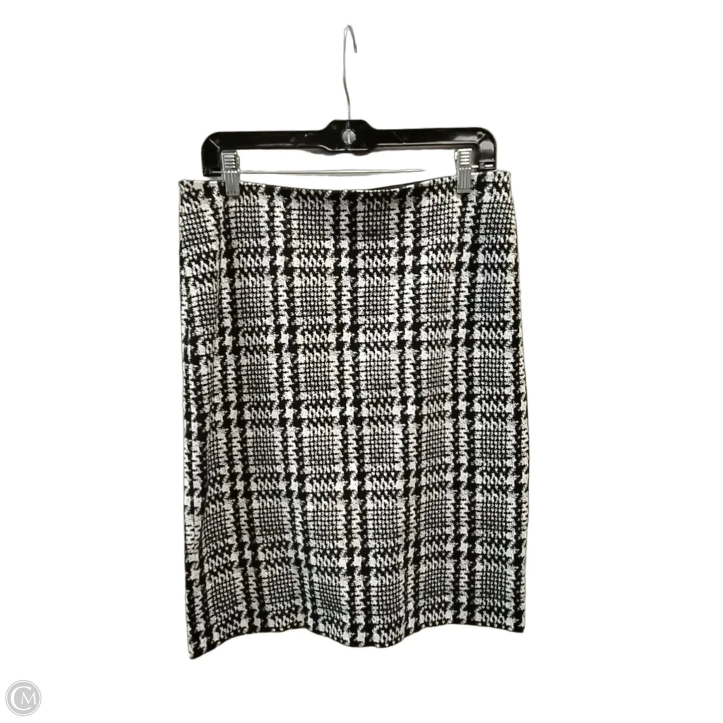 Skirt Midi By Ann Taylor In Black & White, Size: 8