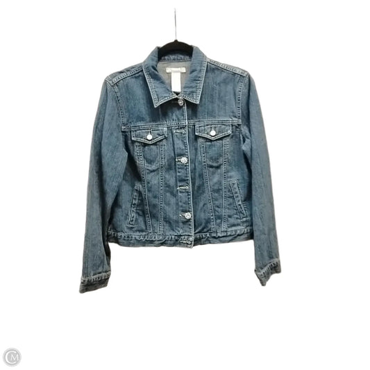 Jacket Denim By Crazy Horse In Blue Denim, Size: L