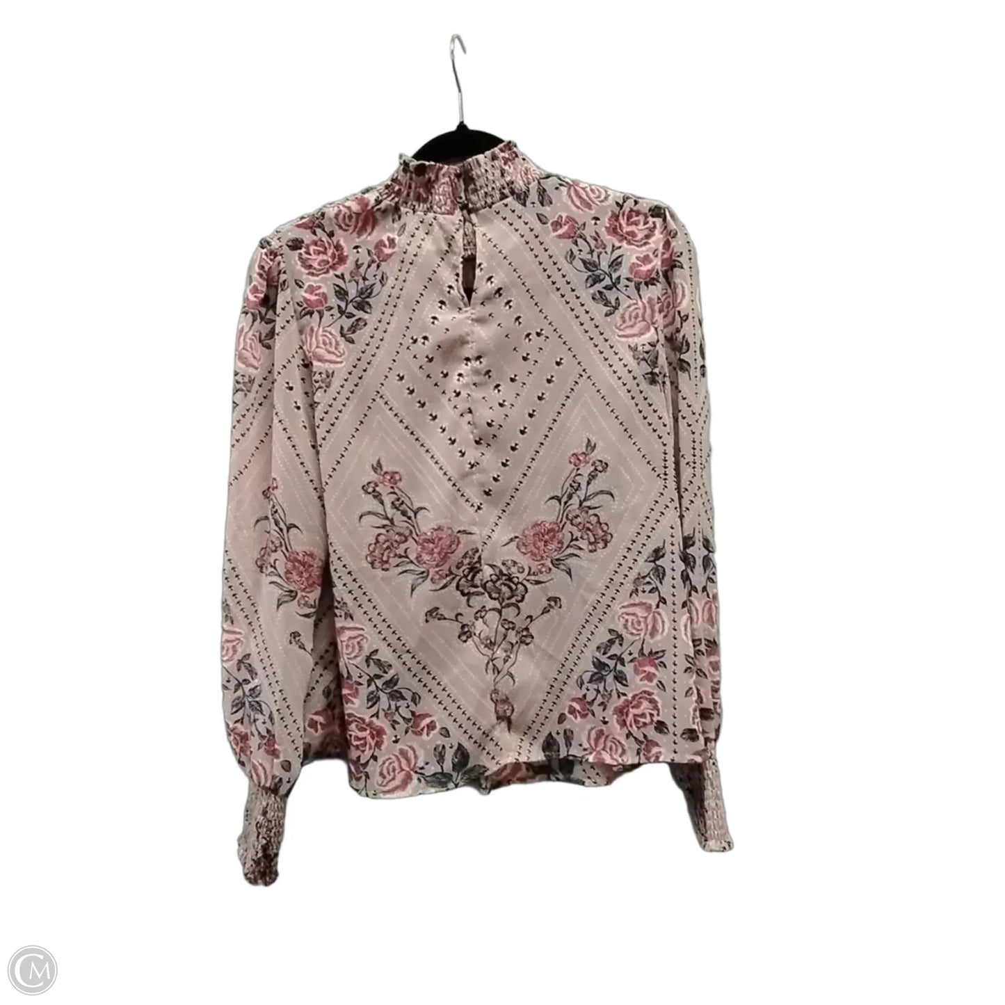 Blouse Long Sleeve By Living Doll In Floral Print, Size: M