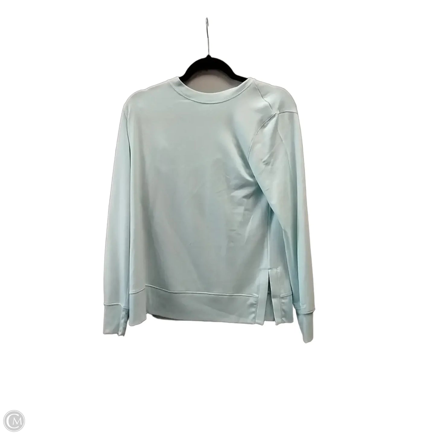 Athletic Top Long Sleeve Collar By Jockey In Blue, Size: M