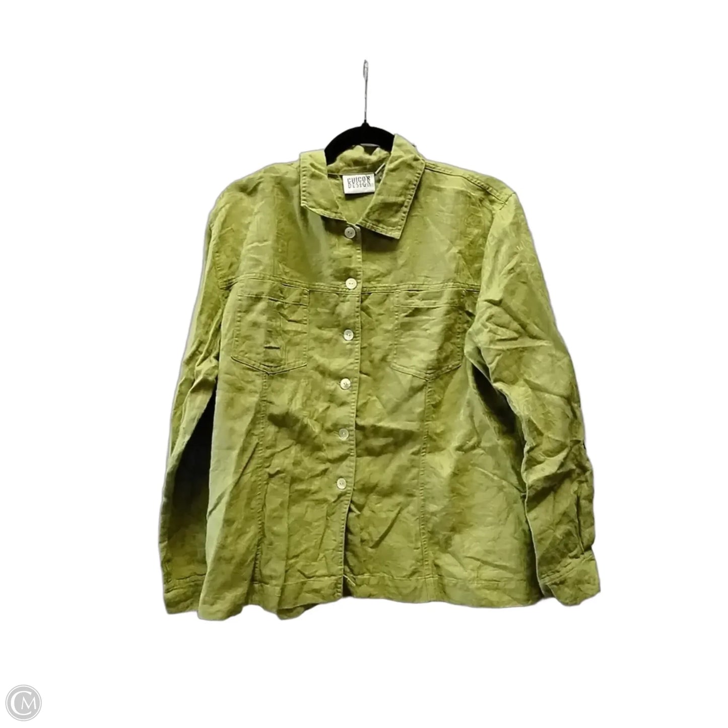 Top Long Sleeve By Chicos In Green, Size: S