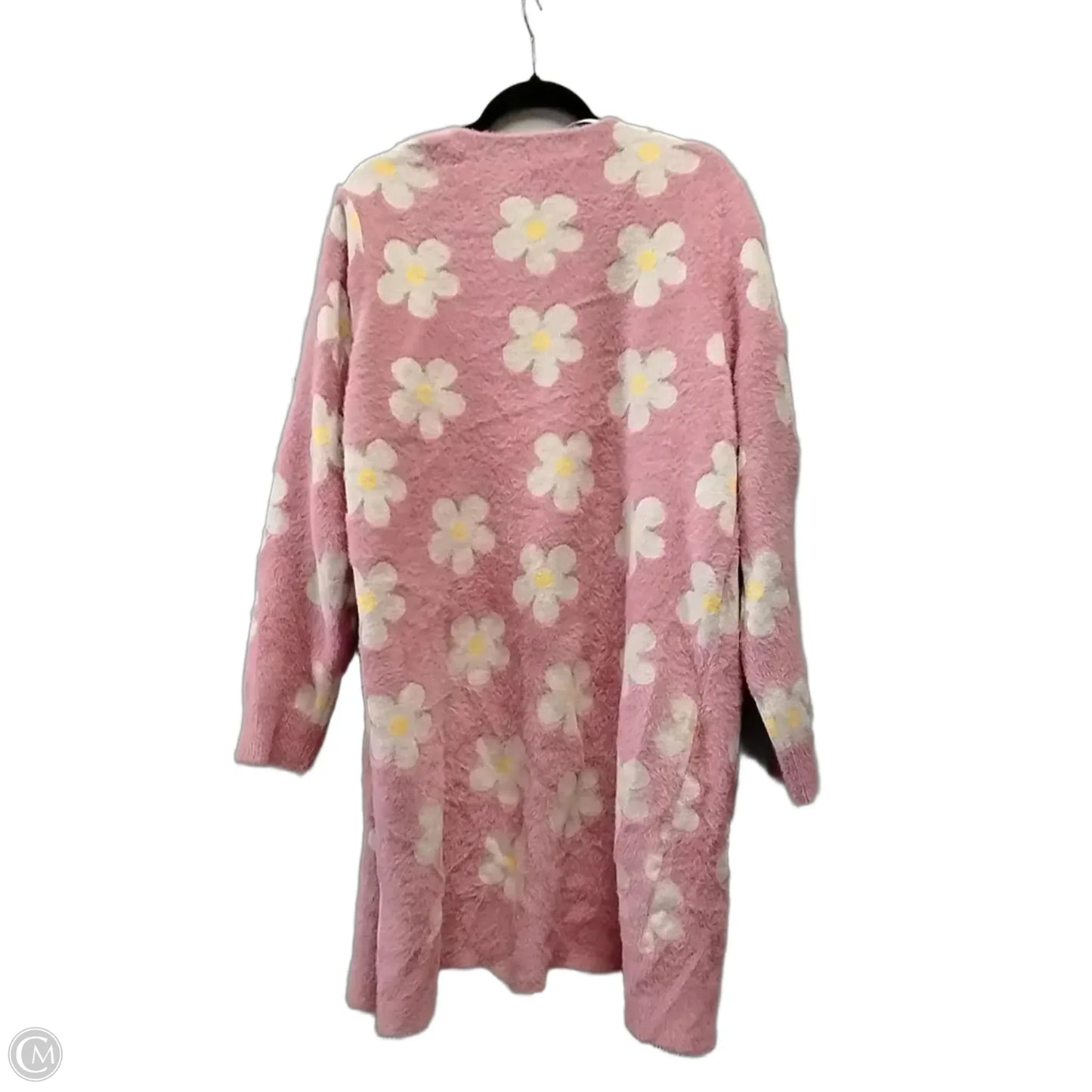 Sweater Cardigan By Simply Southern In Pink, Size: Xl