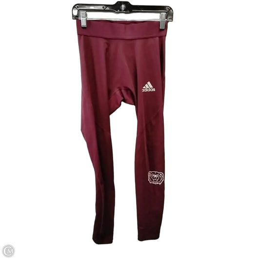 Athletic Leggings By Adidas In Red, Size: M