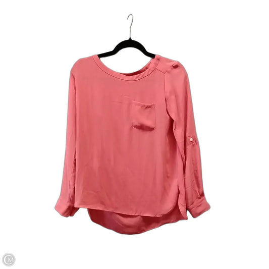 Top Long Sleeve By Loft In Peach, Size: Xs