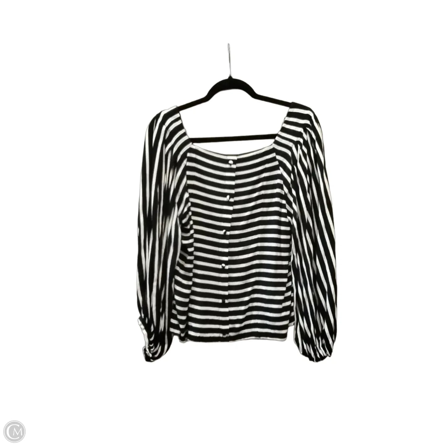 Top Long Sleeve By Banana Republic In Striped Pattern, Size: L